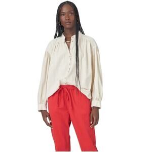 Xirena Cream Cord Atlee Shirt Corduroy Button Down Shirt Size Small